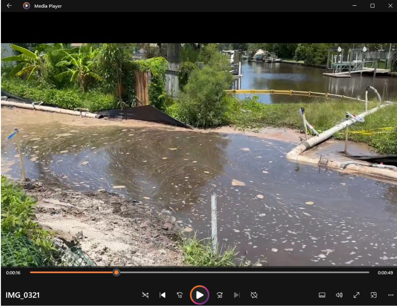 San Pablo Road construction pumping turbid water directly into Hogpen Creek
